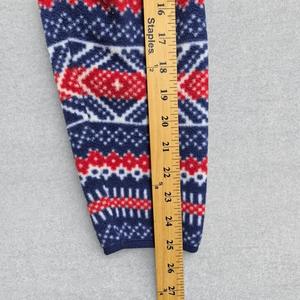Vineyard Vines Sweater Men's M Blue Red Fair Isles Fleece Quarter Zip Pullover
